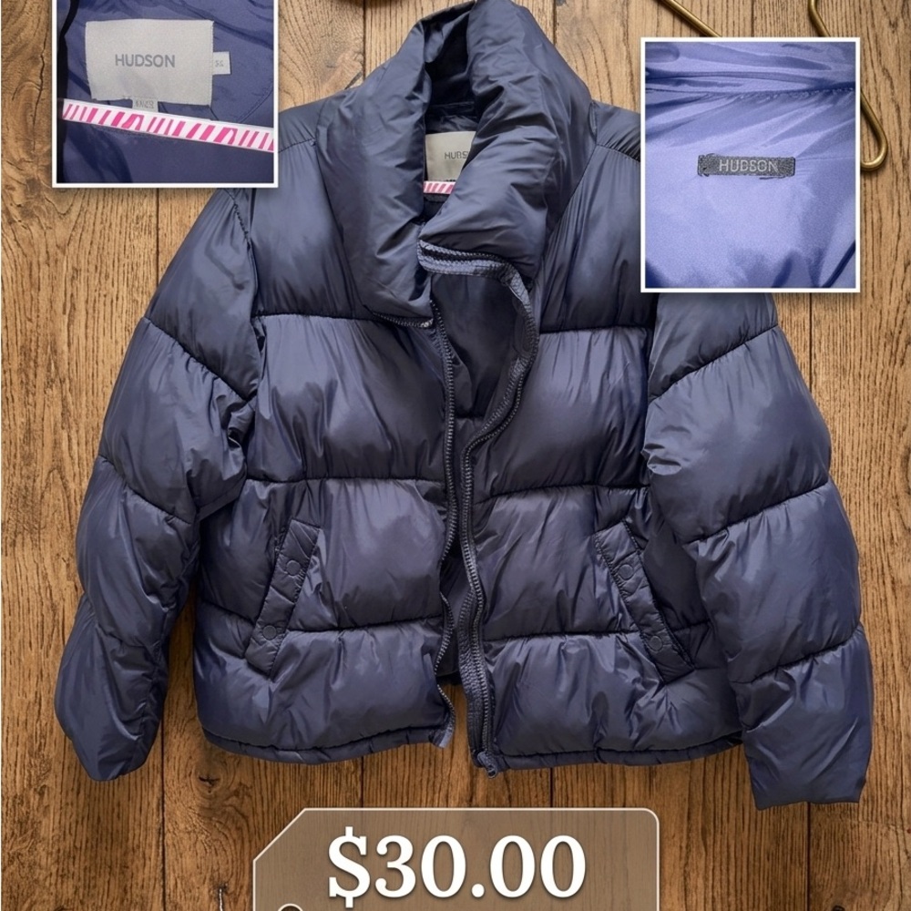 Hudson Jeans Navy Puffer Jacket